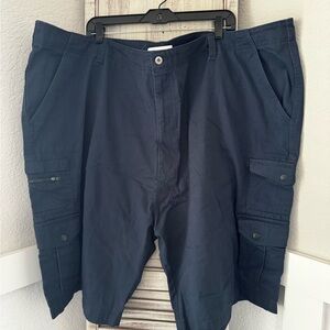 Plugg Mens Cargo Shorts Navy Blue with Pockets Size 52